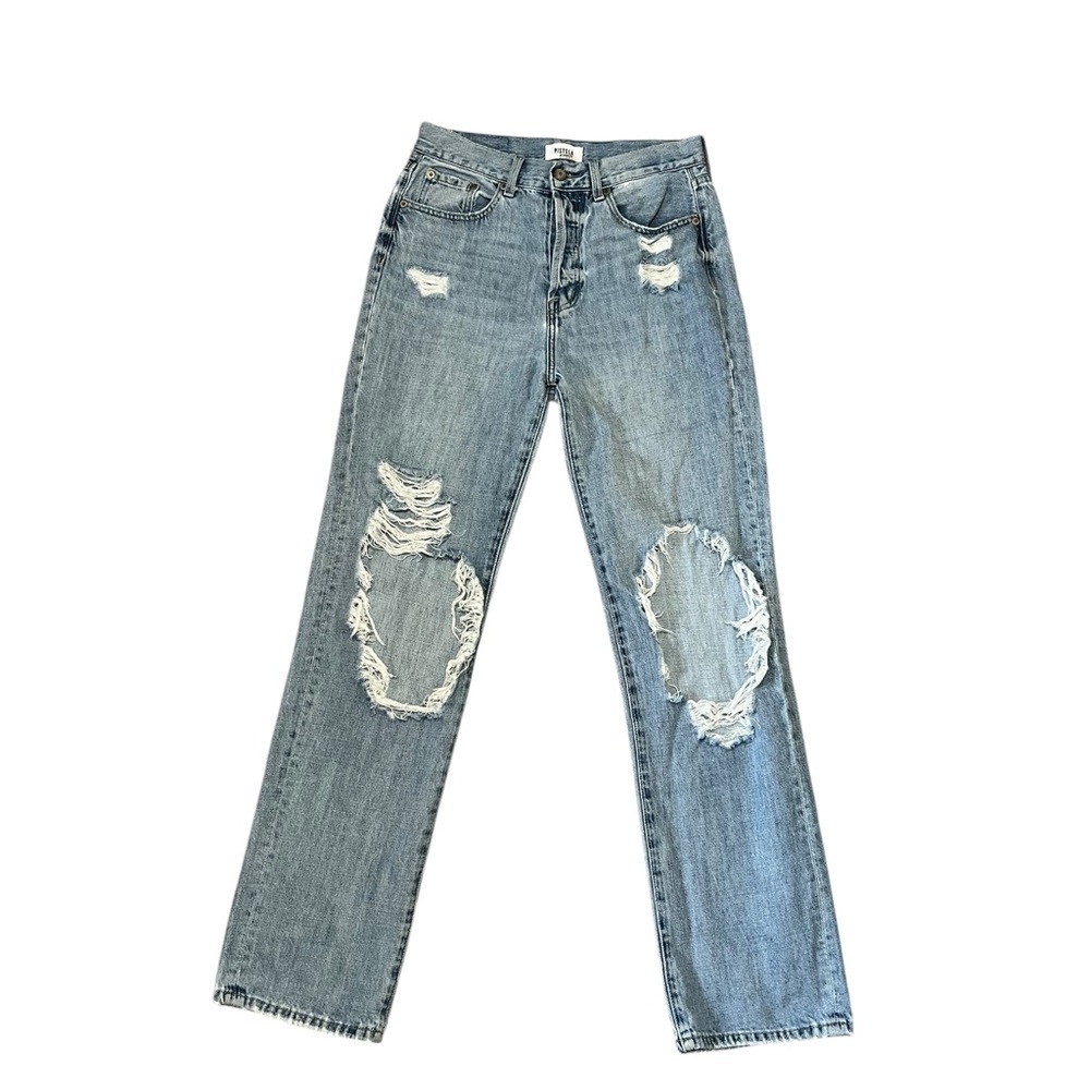 Pistola Cassie High‎ Rise Distressed Blue Jeans Size 27